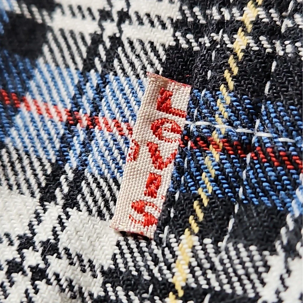Levis Plaid Flannel Shirt 1997 Thick Vintage 90s Farmwear Chores Shacket LG